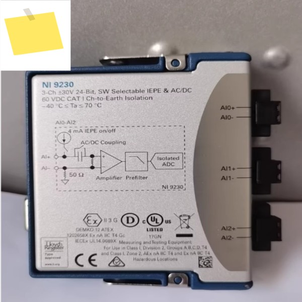 1PC NATIONAL INSTRUMENTS NI 9230 가속도계 및 진동 테스트용 24비트 데이터 수집 모듈 # 싱 제품 이미지