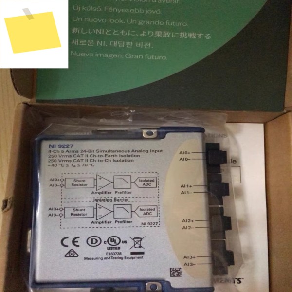 1PC National Instruments NI 9227 cDAQ 고대역폭 동시 샘플링 모듈 # 싱 제품 이미지