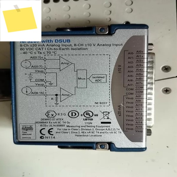1PC National Instruments NI 9207 고정밀 전압 및 전류 입력 모듈 # 싱 제품 이미지