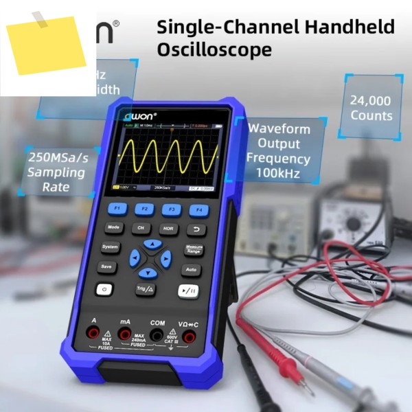 OWON 40MHz 단일 채널 간편 3-in-1 휴대용 디지털 오실로스코프 250Msas+ 4.5자리 멀티미터+파형 발생기 # X 제품 이미지