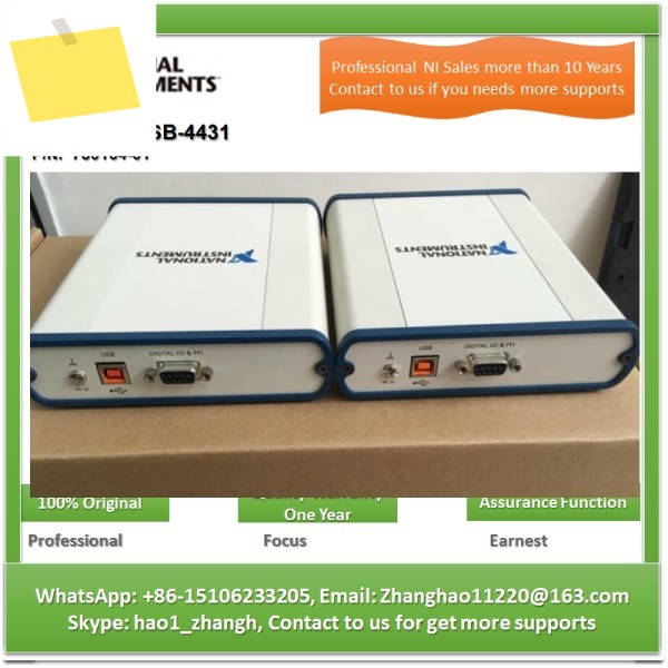 NI USB-4431 780164 -01, 198755 5채널 동적 신호 수집 모듈 제품 이미지