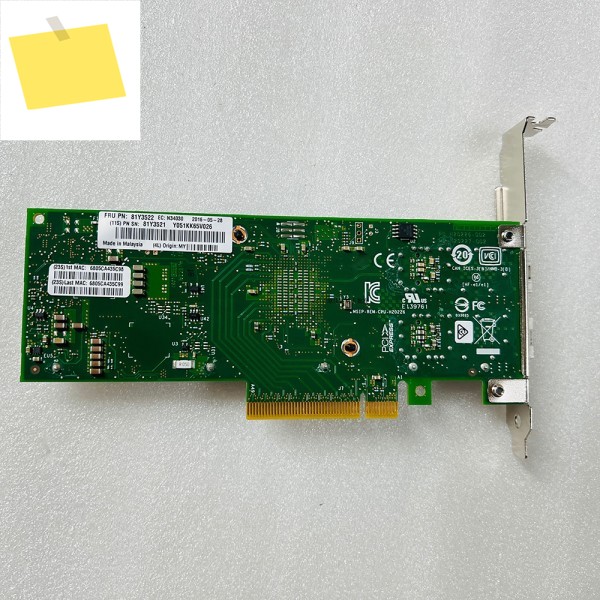 X710-DA2 듀얼 10 기가비트 광섬유 네트워크 카드 81Y3522 7ZT7A00537 01DA902 제품 이미지