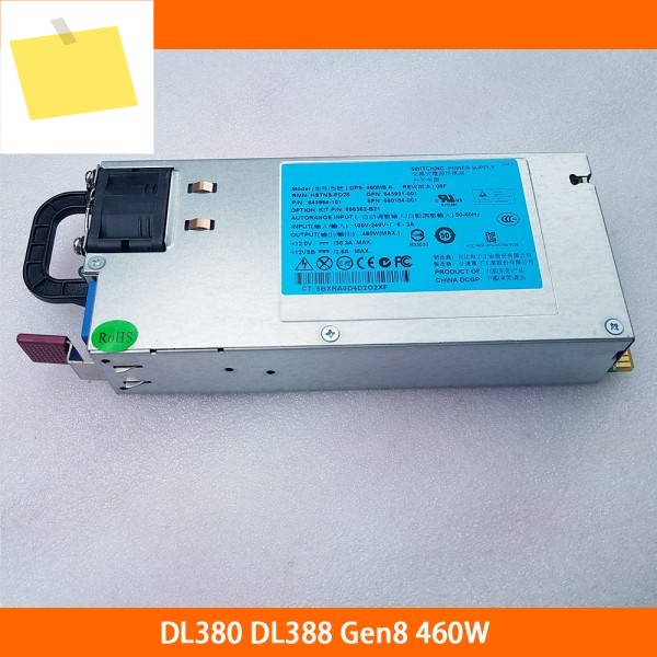 HP DL380 Gen8 460W DPS-460MB A용 서버 전원 공급 장치 643954-101 제품 이미지