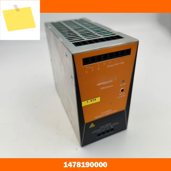 Weidmuller 스위칭 전원 공급 장치 PRO MAX3 480W 24V 20A용 1478190000 제품 이미지