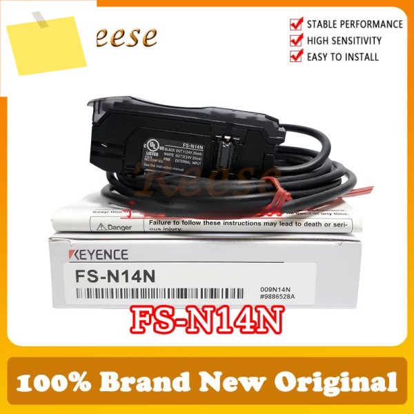 FS-N14N KEYENCE 100% 새 원본, NPN 케이블 유형 디지털 광섬유 증폭기 센서, 제품 이미지