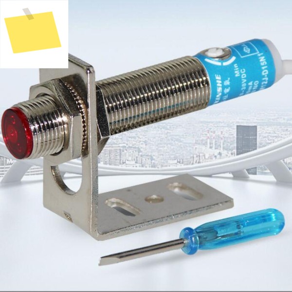 M12 레이저 센서 가시광선 확산 반사 광전 스위치 15cm 조정 가능 10-30VDC 200mA SYM12J-D15N1 제품 이미지