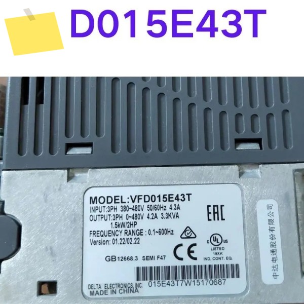 중고 테스트 OK 가변 주파수 VFD015E43T, 380V1.5KW 제품 이미지