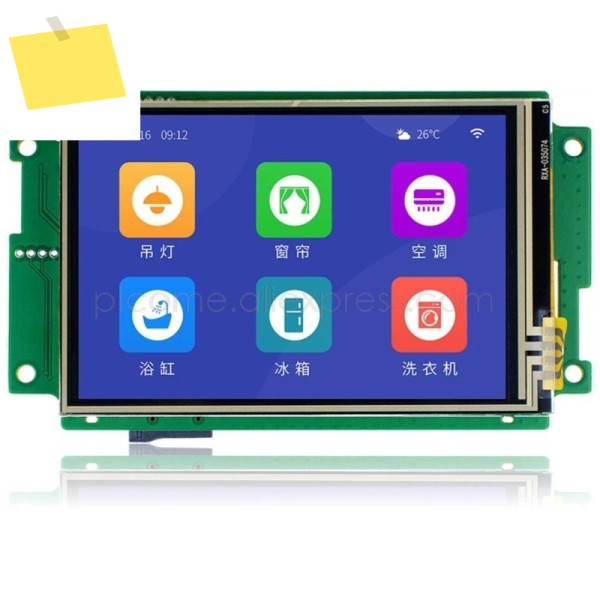 3.5인치 터치스크린 스마트 프로그래밍 가능 HMI 저항막 LCD TFT 컬러 선택 RS232 RS485 제품 이미지