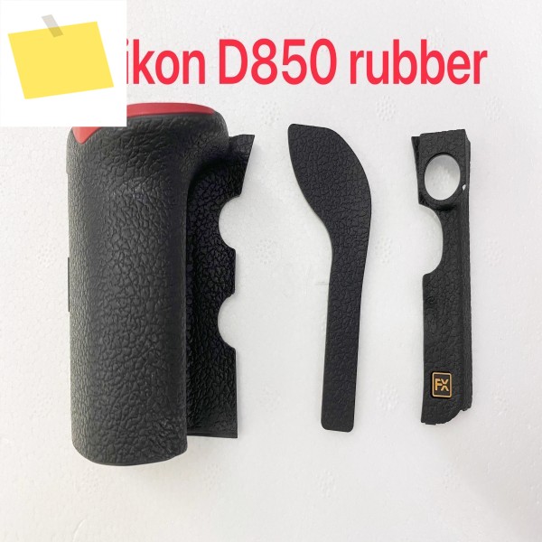 Nikon D850 장식용 가죽 전면 그립 엄지 측면 고무 커버FX 로고 수리 액세서리 포함용 새 원본 3피스 세트 제품 이미지