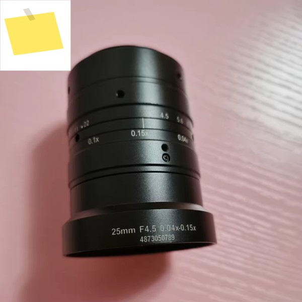 라인 스캔 렌즈, 모델 LS25008A 초점 거리 25MM, 0.04x-0.15x, m42 마운트 상태 양호 제품 이미지