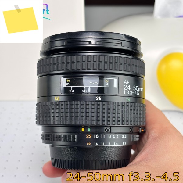 95% 새것과 같은 AF 24-50mm f3.3-4.5 니콘 F-마운트 풀프레임 수동 초점 줌 렌즈 제품 이미지