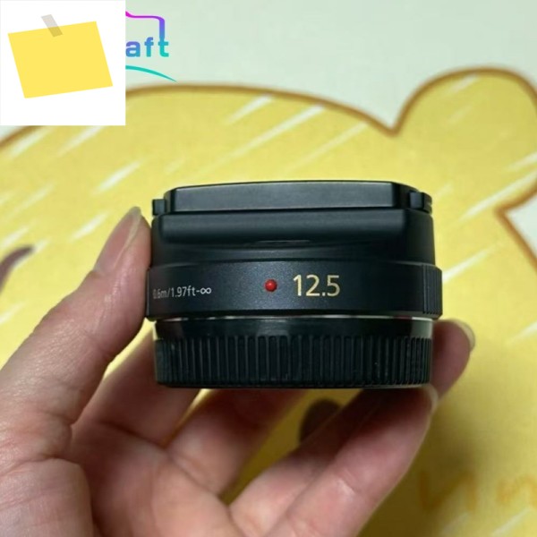 98% 새것 루믹스 12.5mm f12 3D 마이크로 포서드 렌즈 M43 마운트 파나소닉용 제품 이미지