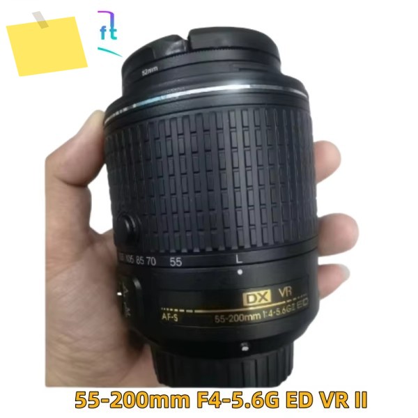 98% 새 상품 정품 AF-S 55-200mm F4-5.6G ED VR II 렌즈 니콘 D3400 망원 줌 제품 이미지