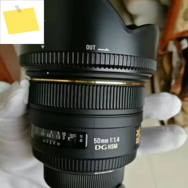 98% 새것 같은 50mm f1.4 EX DG HSM 렌즈 캐논 마운트 디지털 SLR 카메라용 시그마용 제품 이미지