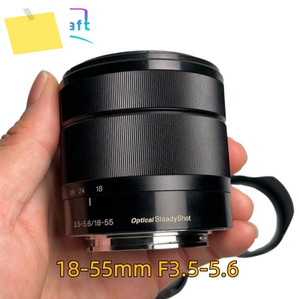 95% 새것 E 18-55mm F3.5-5.6 OSS 블랙 소니 E-마운트 하프 프레임 렌즈용 제품 이미지