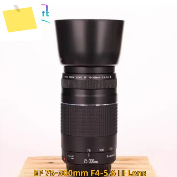 Canon EF-마운트 DSLR 카메라 용 98% 새 원본 EF 75-300mm F4-5.6 III 렌즈 75 망원 줌 제품 이미지