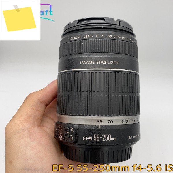 98% 새 제품 정품 EF-S 55-250mm F4-5.6 IS 렌즈 캐논 500D 망원 줌 제품 이미지