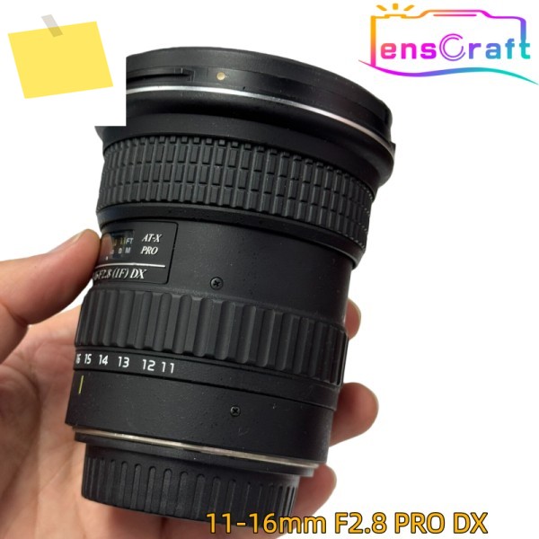 토키나 11-16mm F2.8 PRO DX 렌즈 니콘 D7100 캐논 소니 APS-C 카메라용 95% 새 상품 제품 이미지