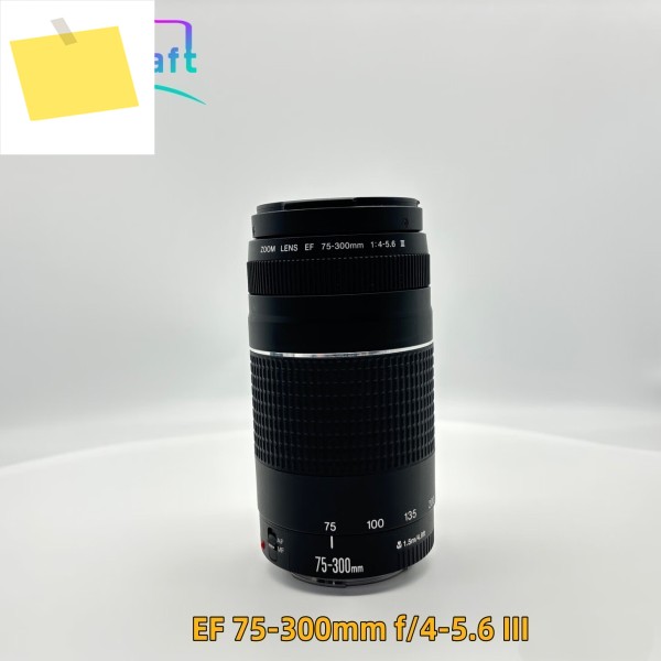 98% 새 상품 EF 75-300mm f4-5.6 III 망원 줌 렌즈 캐논 SLR 카메라 100D 750D 호환 제품 이미지