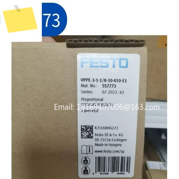 Brand New Festo proportional valve VPPE-3-1-18-10-010-E1 557773 Shipping 제품 이미지