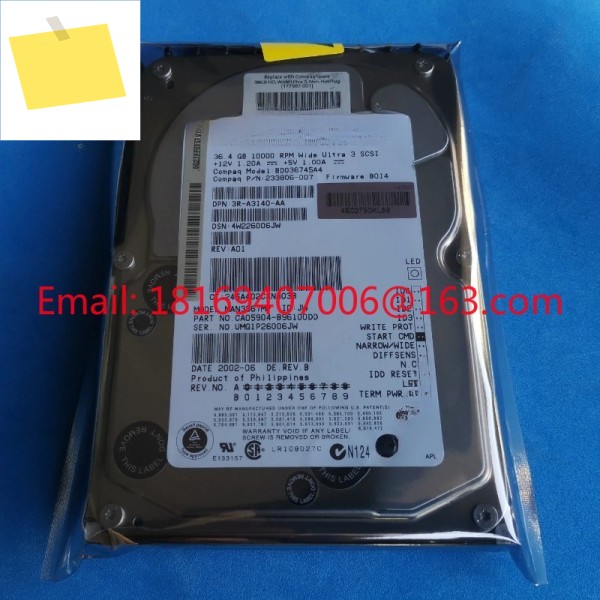 1pcs- 233806-007 BD036745A4 36G 10K SCSI MAN3367MP 177987-001 제품 이미지