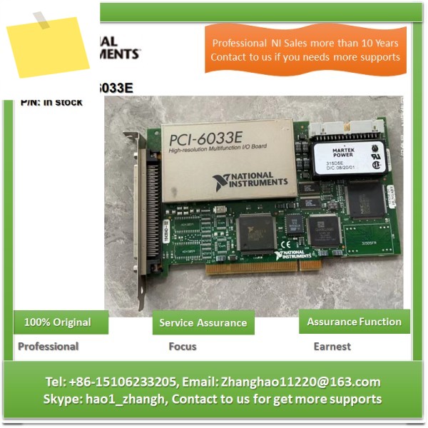 NI 내셔널 인스트루먼츠 PCI-6033E 고해상도 다기능 DAQ 카드 제품 이미지