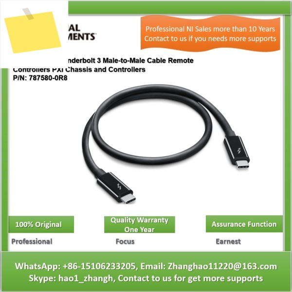 NI Thunderbolt 3 수-수 케이블 787580 -0R8 원격 컨트롤러 PXI 섀시 및 제품 이미지
