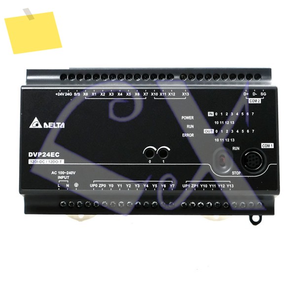 기존 델타 DVP24EC00T3 EC2 100-240VAC 12DI PLC 프로그래밍 가능 컨트롤러 제품 이미지