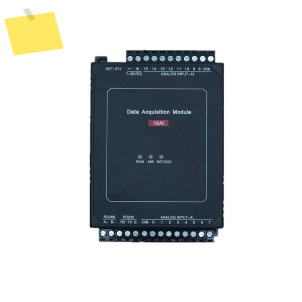 TCP-507J 16AI 아날로그 입력 4-20mA 0-10V 이더넷 RS232 RS485 MODBUS RTU&TCP 모듈 0.1% 정확도 ADC 수집 제품 이미지