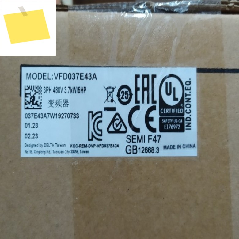 델타 VFD037E43A VFD-E 3.7KW 3상 600HZ 인버터 제품 이미지