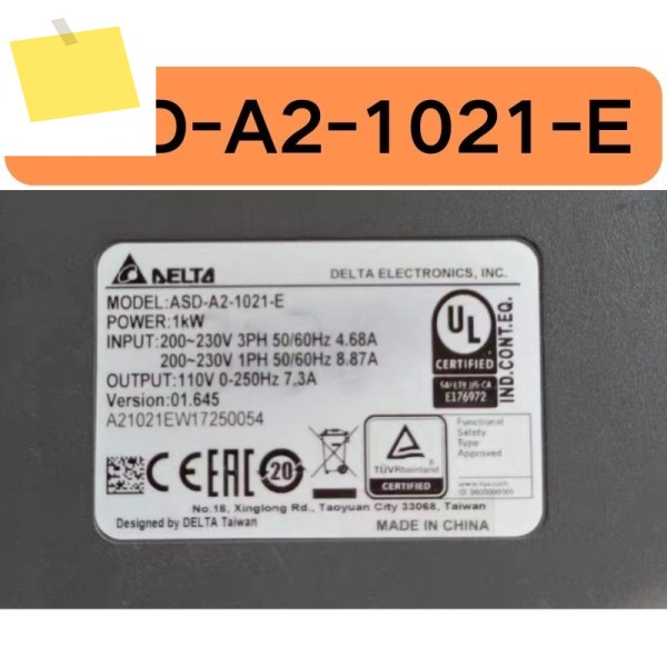 중고 1KW 서보 드라이버 ASD-A2-1021-E 테스트 완료 OK 및 기능 손상 없음 제품 이미지