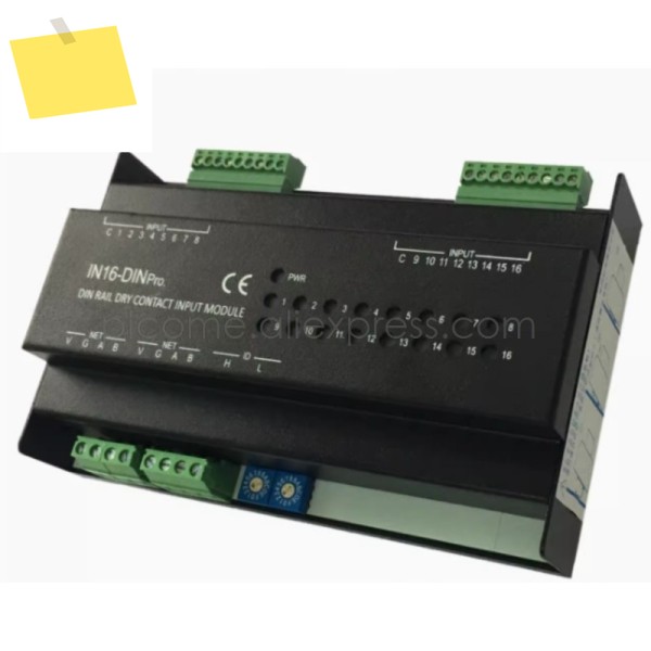 DIN-레일 16채널 건식 접점 입력 모듈 RS485 컨트롤4 크레스트론용 제품 이미지