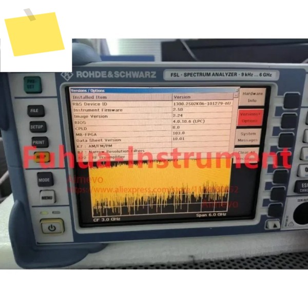 Rohde & Schwarz R&S FSL6 9kHz-6GHz 스펙트럼 분석기 OPT K7 B7 B22 포함 제품 이미지