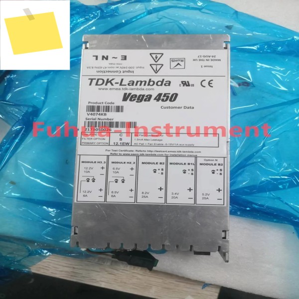SMUSMJSFU, ZVAZVB용 TDK Lambda Vega 450 전원 공급 장치 V403NBLV4074KB 제품 이미지