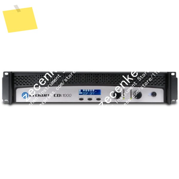 Crown CDi 1000 2채널 500W 전력 증폭기, 온보드 DSP, 최대 70V의 가변 출력 전압, 사용자 정의 프리셋 포함 제품 이미지