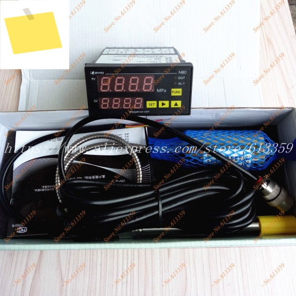 ZHYQ PT124G-123 50Mpa M12x1.5 고정밀 유연한 용융 압력 변환기 6핀 출력 3.33 mVV & 인디케이터 N80 제품 이미지