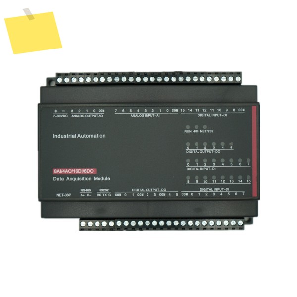 TCP-508P 8AI 4AO 16DI 이더넷 획득 모듈 디지털 입력 아날로그 및 출력 RS485 RS232 제품 이미지
