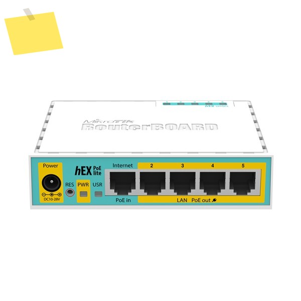 MikroTik RB750UPr2hEX PoE lite 4개 포트용 출력이 있는 5xEthernet, USB, 650MHz CPU, 64MB RAM, RouterOS L4 제품 이미지