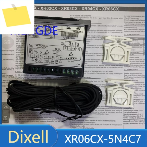 Dixell XR06CX-5N4C7 온도 컨트롤러 프로브센서 포함 제품 이미지