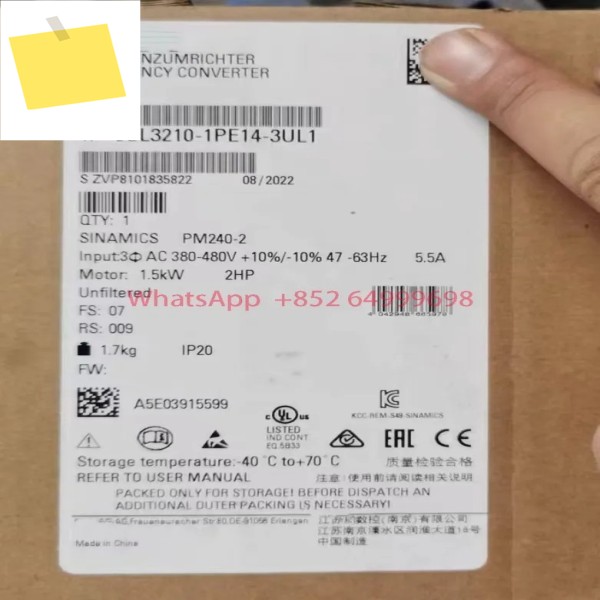 6SL3210-1PE14-3UL1 새제품 SINAMICS G120, PM240-2 FSA 1PE14 3UL1 제품 이미지