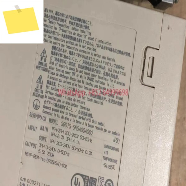 중고 SGD7S-5R5A00A002 Yaskawa 드라이브 테스트 완료 ok 제품 이미지