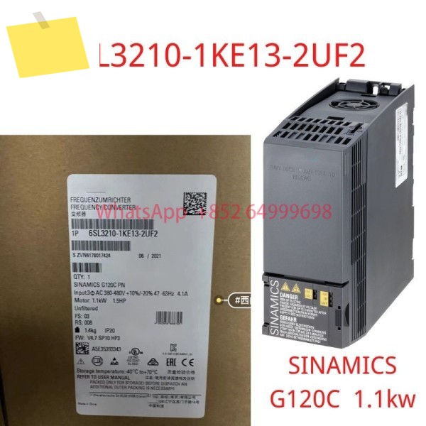 신품 6SL3210-1KE13-2UF2 SINAMICS G120C 정격 전력 1.1 KW 1KE13 2UF2 제품 이미지