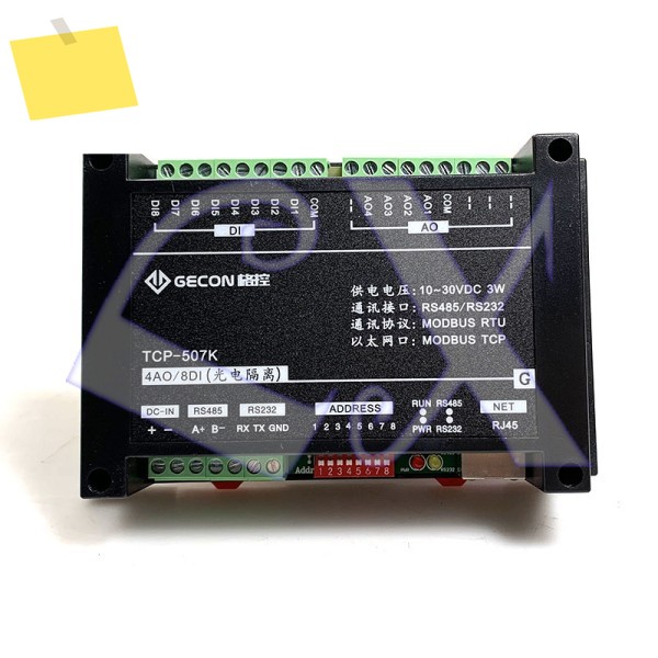 TCP-507C 4AO 아날로그 이더넷 모듈, 모드버스 RTU 및 통신 프로토콜, RS485, RS232, 0-10V, 4-20mA 출력 제품 이미지