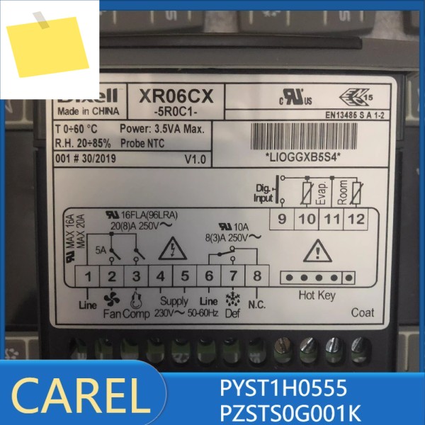 CAREL XR06CX-5R0C1 PZSTS0G001K 센서가 있는 온도 컨트롤러 새 원본 제품 이미지