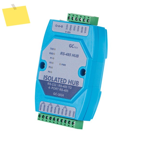 GC-3024 8채널 허브 Modbus RS485 리피터 광전자 절연 1 in 4 Out 번개 보호 산업용 제품 이미지