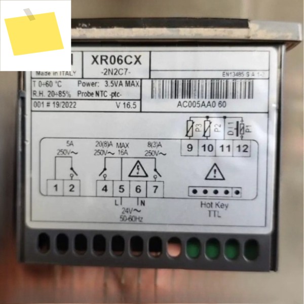 Dixell XR06CX-2N2C7 온도 조절기 프로브센서 포함 제품 이미지