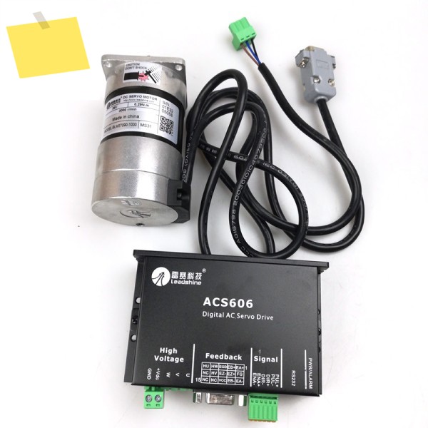 Leadshine 브러시리스 서보 DC 모터 및 드라이브 키트, 180W, 57BL180D-1000, ACS606 컨트롤러, 36V 원형 플랜지 82ozin 0.57NM 제품 이미지