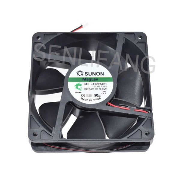 Sunon KDE2412PMV1 DC 24V 9.9W 12012038MM 12CM 2 핀 사각 냉각 팬 테스트 완료 제품 이미지