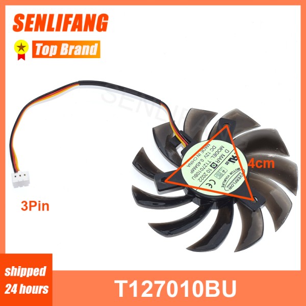 Everflow 쿨러용 그래픽 팬, T127010BU, 7.5cm, DC12V, 0.45A, 3 핀, 새제품 제품 이미지