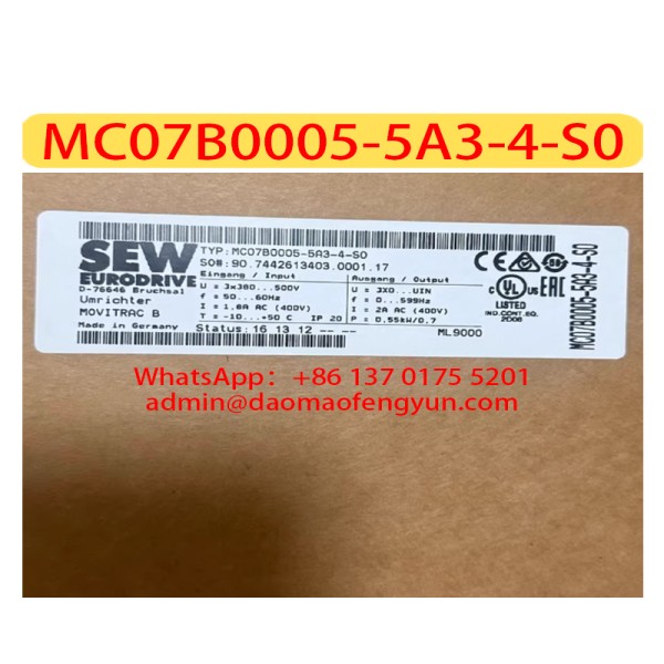신품 MC07B0005-5A3-4-S0 인버터 0.55KW 5A3 4 S0, , 제품 이미지